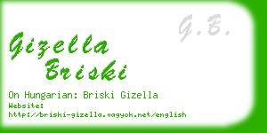 gizella briski business card